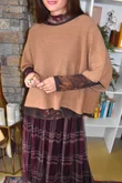 Tiby Cashmere Touch Layering Top Baroque Country Bloom Chocolate